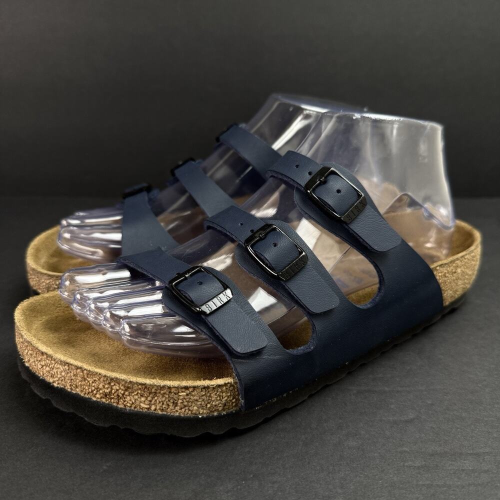 Birkenstock Florida Soft Footbed Birko-Flor Blue Sandals Women’s 7 38 EU